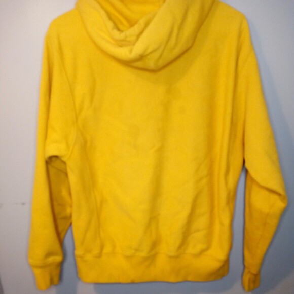 Vintage‎ Champion Logo Pullover Reverse Weave Yellow Hoodie M - Picture 11 of 14